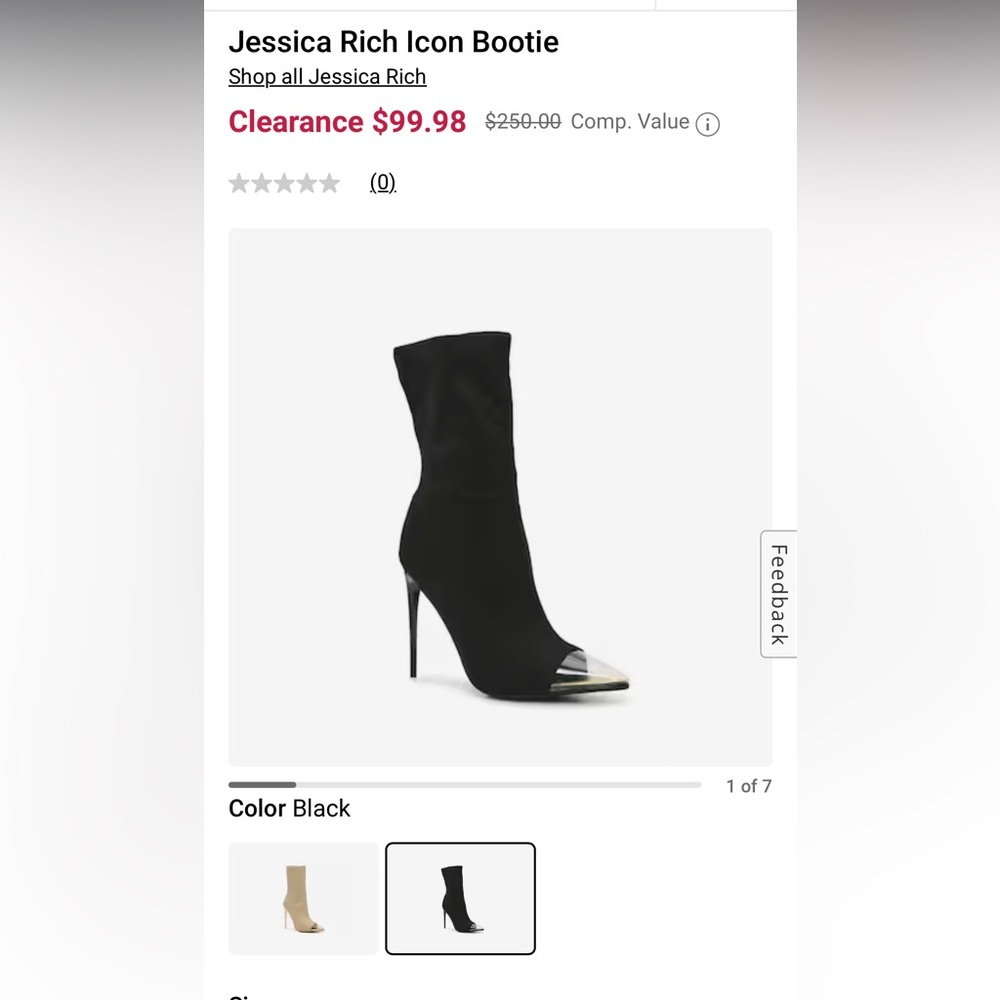 Jessica Rich stiletto boot SIZE 39 (8.5)